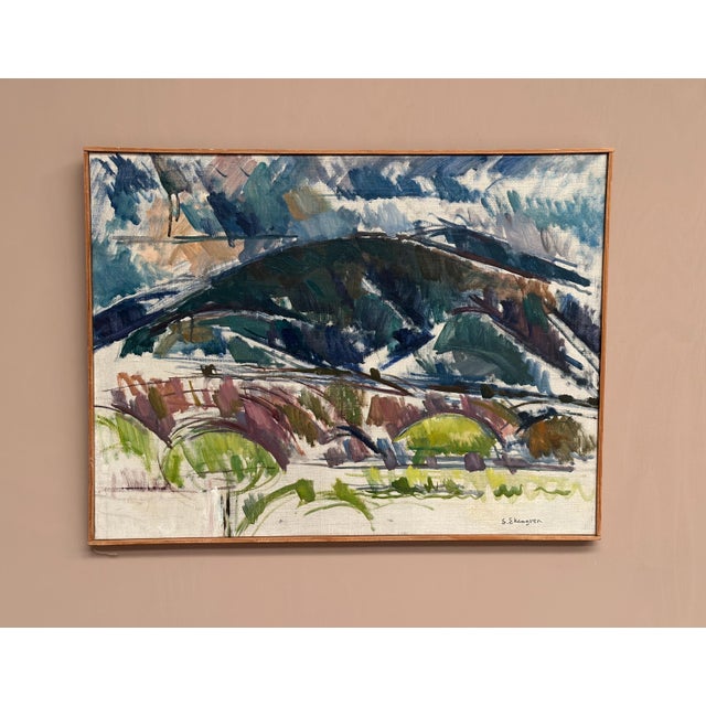 Sture Ekengren, Serene Landscape, 1960s, Oil on Canvas, Framed For Sale - Image 9 of 14