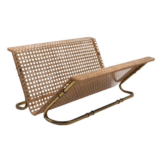 Hollywood Regency Magazine Rack, 1970s For Sale