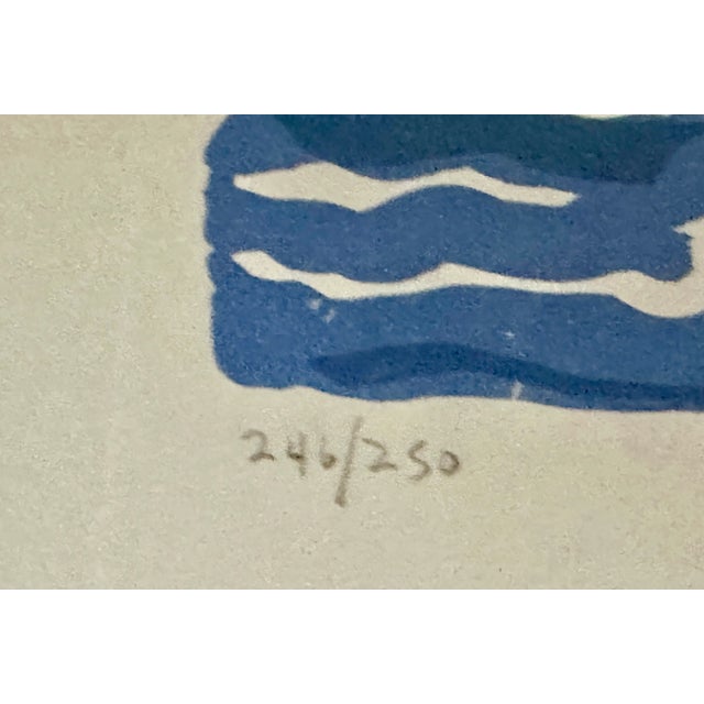 1970s 1970s Original Lithograph Seaside John Botz Signed and Numbered 246/250 For Sale - Image 5 of 6