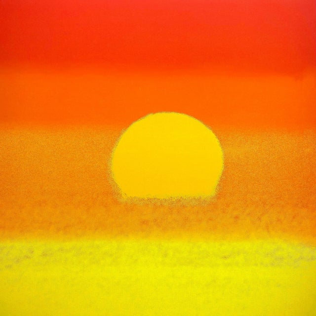 Andy Warhol Andy Warhol Foundation Lithograph Print Modernist Framed Pop Art Poster " Sunset " 1972 For Sale - Image 4 of 13