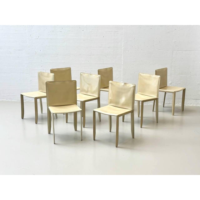 These vintage piuma chairs by cattelan italia from the 1970s are a prime example of italian design that combines...