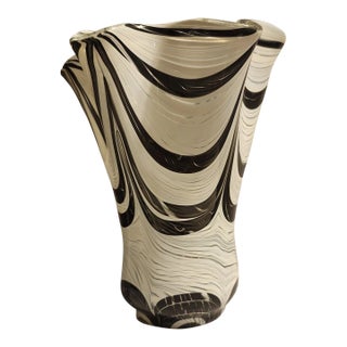 Vintage Venini Biaconi Murano Style Vase For Sale