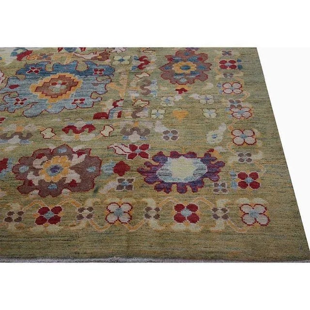 Handwoven Persian Sultanabad Area Rug 13’7″ X 19’5″ For Sale - Image 10 of 12