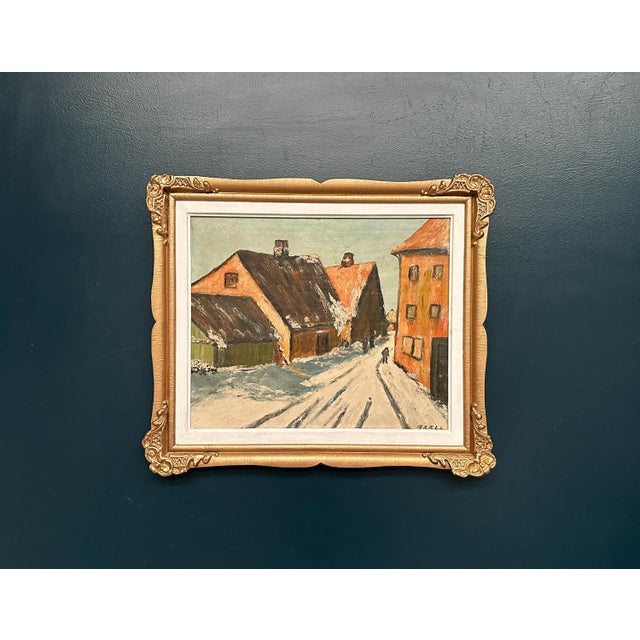 Harriet H. Axéll, Townscape, 1950s, Oil Painting on Panel, Framed For Sale - Image 16 of 17