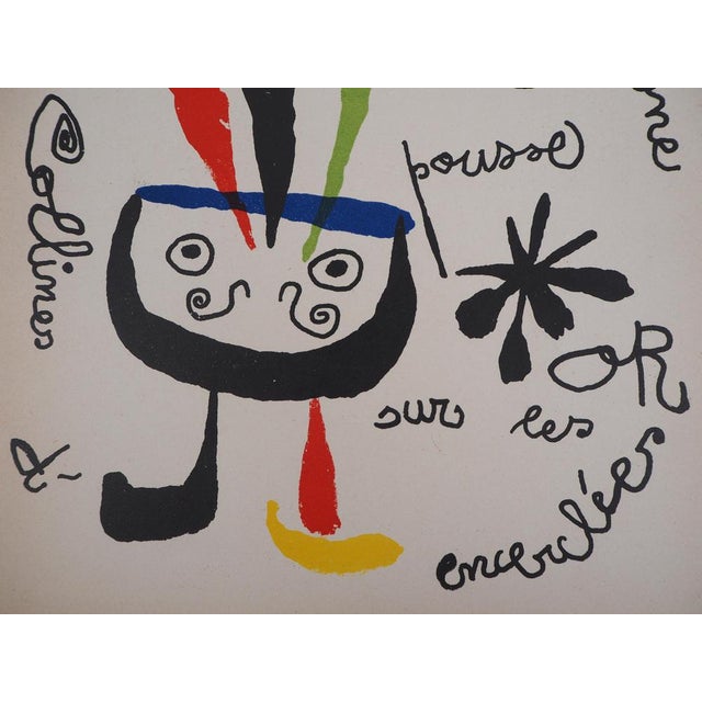 Modern Joan Miro, The Bird, Original Lithograph For Sale - Image 3 of 6