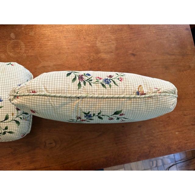 Cream Late 20th Century Vintage Silk Lumbar Pillows For Sale - Image 8 of 9