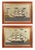 Wood Pair of Royal Navy Sailor’s Woolworks by the Same Hand With Trapunto Sails For Sale - Image 7 of 18