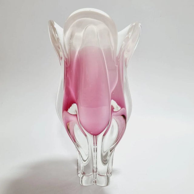 Mid-Century Modern Czech Glass Tulip Vase from Josef Hospodka, 1960s For Sale - Image 3 of 18
