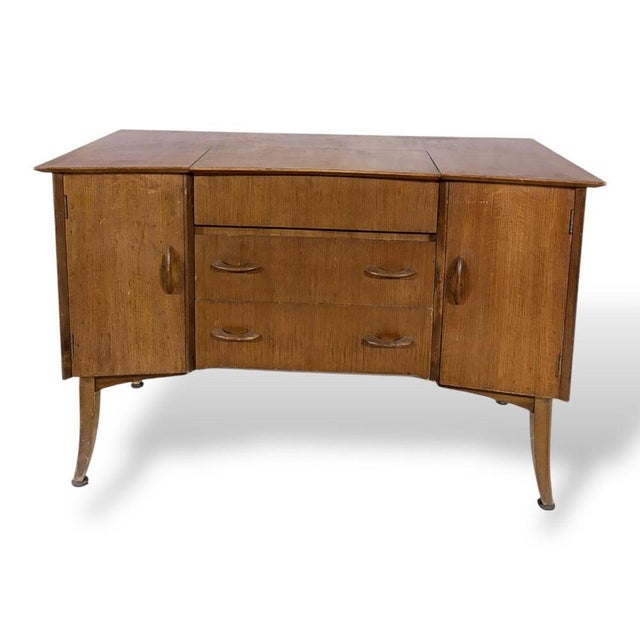 Vintage Wrighton Walnut and Teak Dressing Table, 1960s For Sale - Image 3 of 9