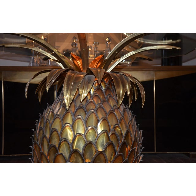 1970s Illuminated Glass Pineapple Dining Table from Maison Jansen, 1970s For Sale - Image 5 of 13