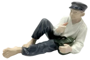 Porcelain Country Boy Figurine from Royal Copenhagen, Denmark, 1970s