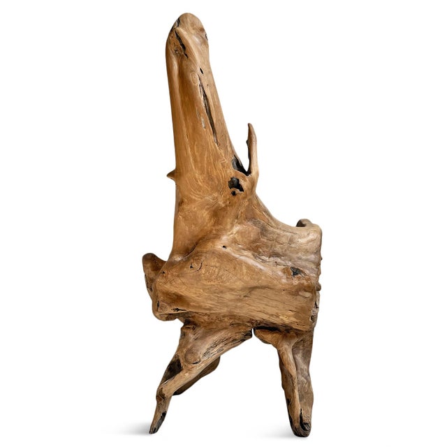 Vintage Organic Modern Teak Root Chair For Sale In Los Angeles - Image 6 of 7