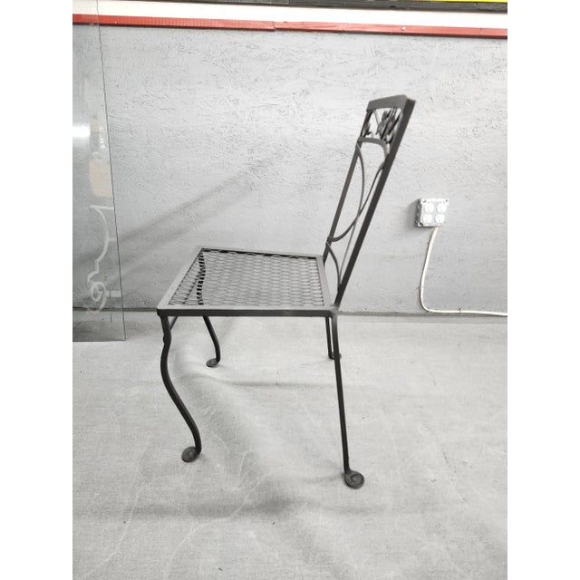 Mid-Century Modern Early 20th Century Salterini Mt. Vernon Wrought Iron Patio Chairs - Set of 8 For Sale - Image 3 of 11
