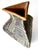 Postmodern Gary DiPasquale, Postmodern Slip-Cast Stoneware Bud Vase, Geometric 3-Sided Flared Triangular - Olive Green For Sale - Image 3 of 11