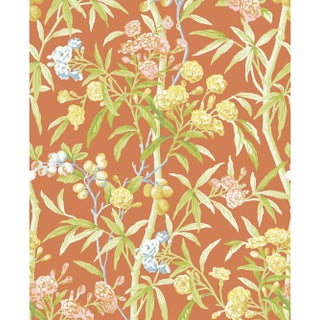 The House of Scalamandré Lanai Wallcovering, Guava For Sale