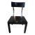 Black Wood Chrome Back Accent Chair For Sale
