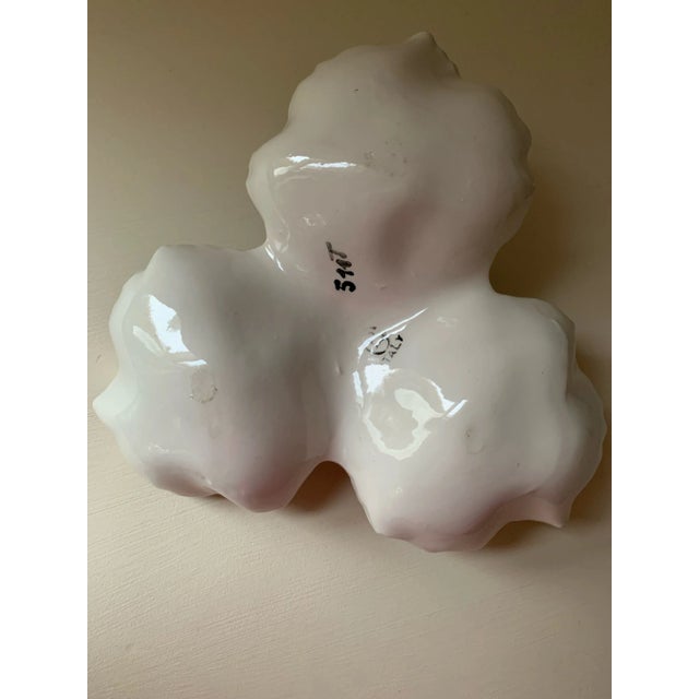 Ceramic Vintage Mid-Century Italian Ceramic Clam Shell & Leaves Serving Dish For Sale - Image 7 of 9