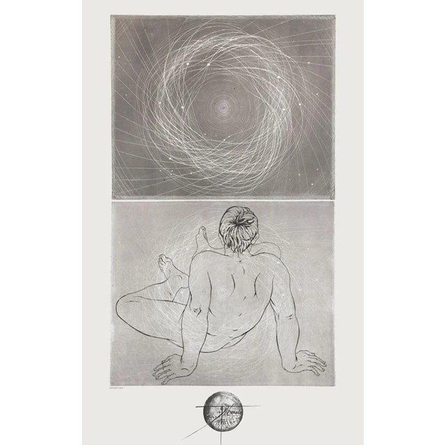 After Pierre Yves TREMOIS L'HOMME AUX ATOMES / MAN & ATOMS 1973 poster on light wove paper signed in the plate 40.9 x 26.0...