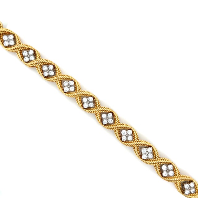 Late 20th Century Jabel, 18k Bicolor Gold and Diamond Bracelet For Sale In Chicago - Image 6 of 6