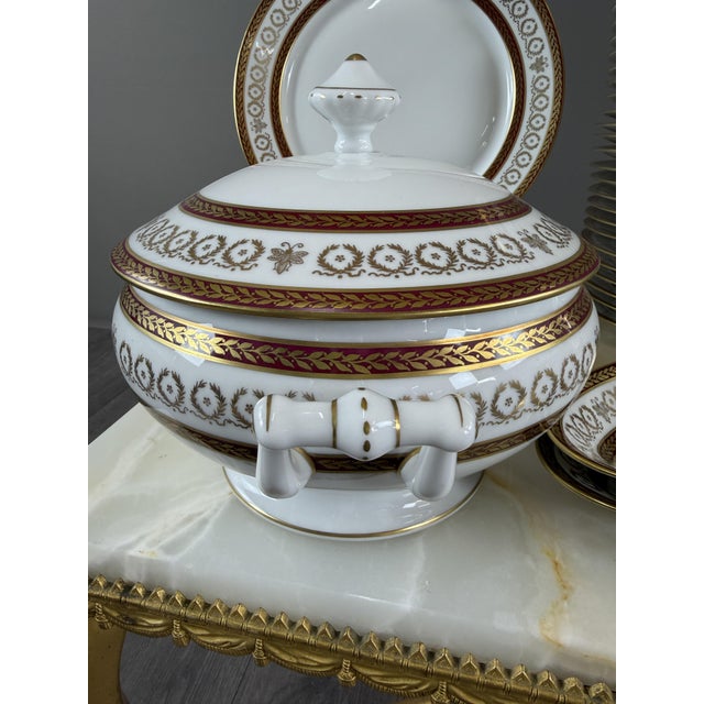 Porcelain Dinner Service by Leclaire, Limoges, 1950s, Set of 42 For Sale - Image 6 of 13