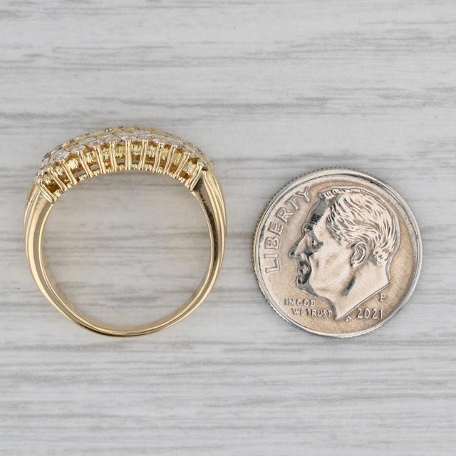 Gold 1.04ctw Baguette Diamond Ring 18k Yellow Gold Size 6.75 Contoured Band For Sale - Image 8 of 8