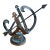 Vintage English Country Brass & Verdigris Armillary Sundial For Sale