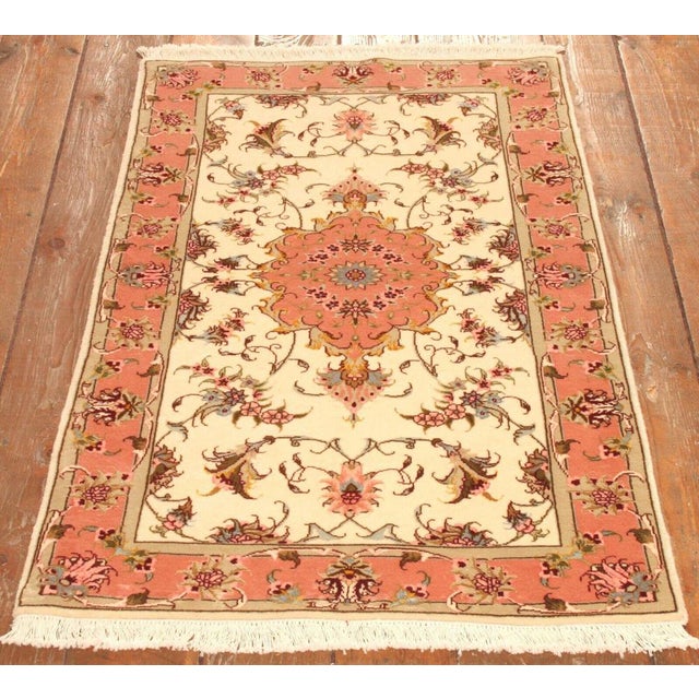 Hand-Knotted Middle Eastern Rug with Decorative Pattern For Sale - Image 4 of 10