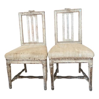 18th Century SwedishPairofChairs From Stockholm - Stamped by Maker For Sale