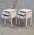 French Vintage Mahogany Nightstands With Handpainted Greek Key Motif - A Pair For Sale - Image 3 of 15