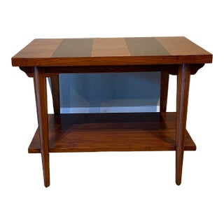 MId Century Two Tone Side Table For Sale