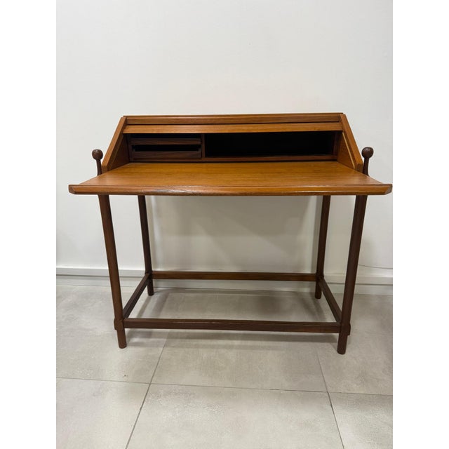 Brown Proserpio Brothers Writing Desk, 1960s For Sale - Image 8 of 16