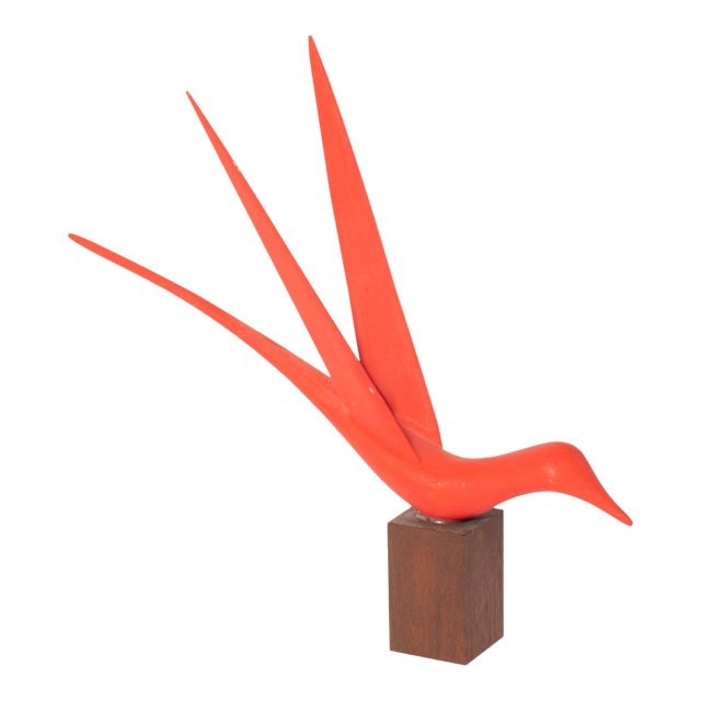 Wood Sculpture of a Bird by Maurice Cotnoir For Sale