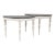 Pair, 19th Century Swedish Gustavian White Demi Lune Console Tables For Sale