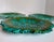 Vintage Portuguese Majolica Leaf Plates – Set of 6 Turquoise & Green Glazed For Sale - Image 11 of 12