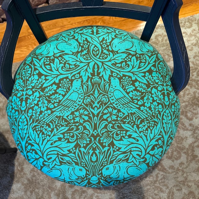 Wood chairs from Amish country. Newly professionally spray painted in Benjamin Moore Hale Navy, newly professionally...