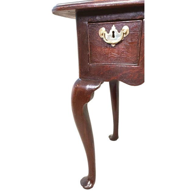Brown Antique Georgian Oak Table, 1720 For Sale - Image 8 of 11