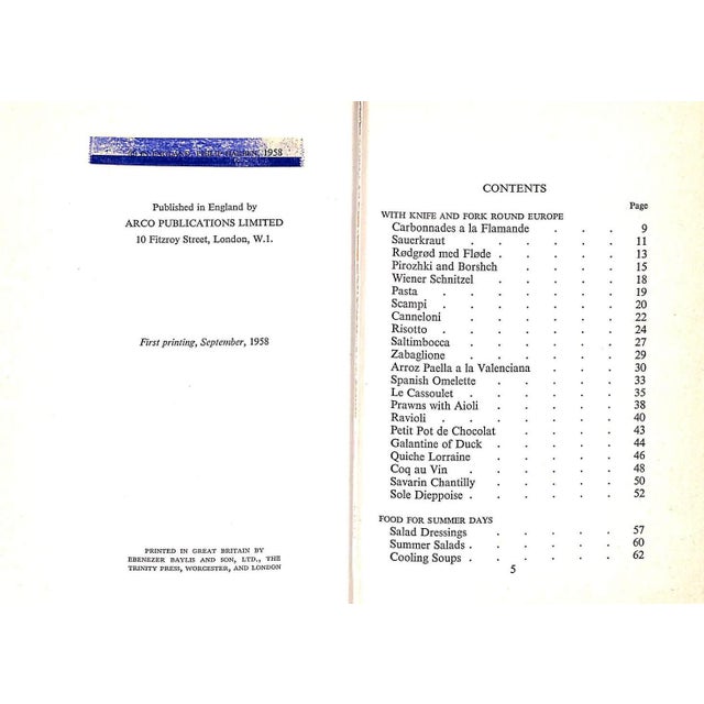 Traditional "Philip Harben's Best Dishes From Europe" 1958 Harben, Philip For Sale - Image 3 of 7