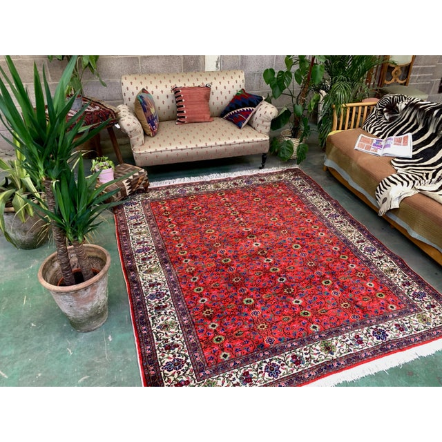 Square Turkish Kayseri Rug Hand Knotted in Beige Wool For Sale - Image 3 of 9