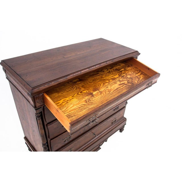 Antique Oak Chest of Drawers, Northern Europe, 1890s For Sale - Image 11 of 16