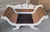 Painted Antique Anglo-Indian Colonial Caned Leather Seat Settees -- a Pair For Sale - Image 12 of 13