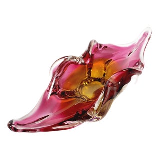 Decorative Bowl by J. Hospodka for Chribska Glassworks, Czechoslovakia, 1960s For Sale