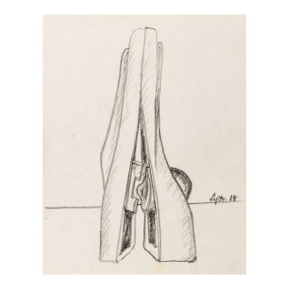 Seymour Lipton Sculpture Study Sketch, 1968 For Sale