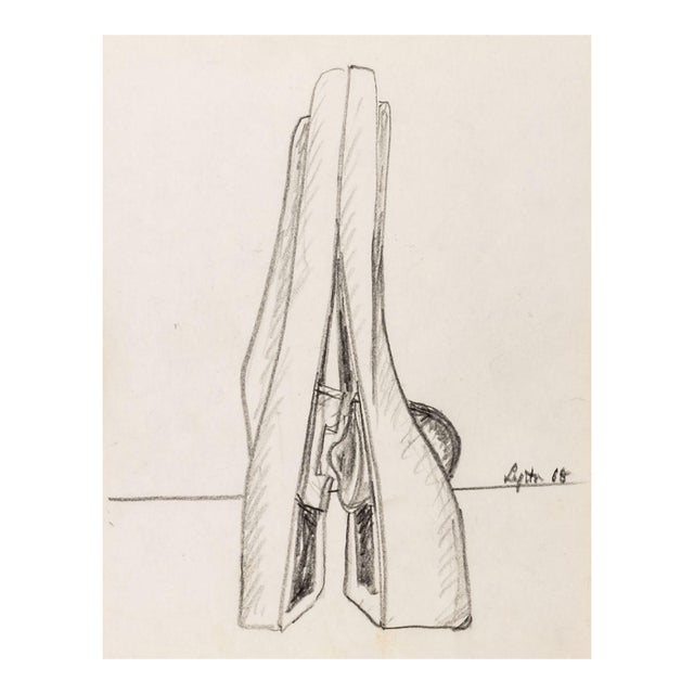 Seymour Lipton Sculpture Study Sketch, 1968 For Sale
