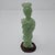 Jade Late 20th Century Chinese Carved Jade Goddess Figure Holding a Lotus Flower on Wood Base 6" Tall For Sale - Image 8 of 10