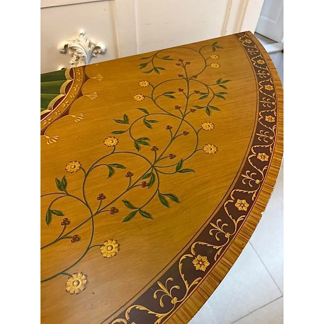 Large Antique Georgian Sheraton Satinwood Hand Painted Cabinet Sideboard, 1800 For Sale - Image 18 of 18