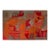 Vintage Abstract Expressionist Orange & Red Mixed Media Painting For Sale