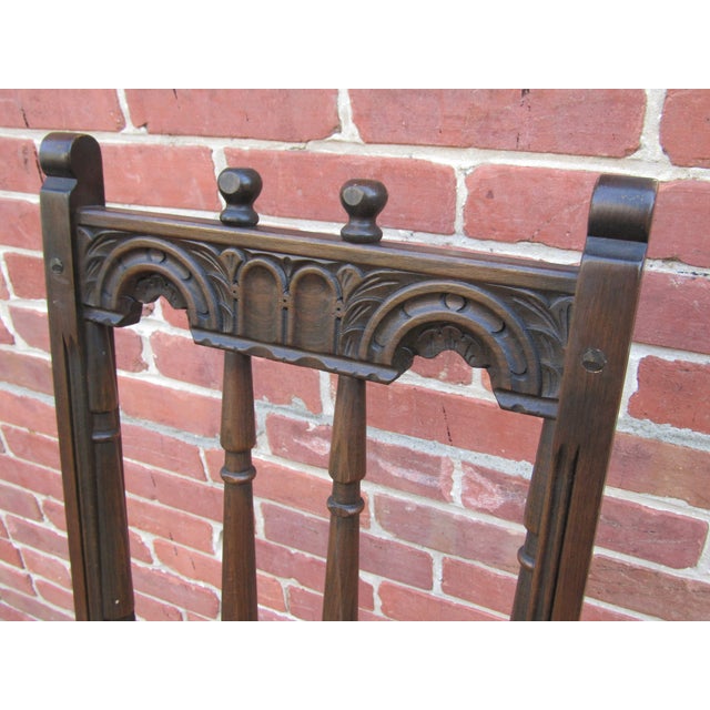 Mid 20th Century Ercol Dining Chairs Old Colonial Yorkshire Gothic High Back For Sale - Image 4 of 9