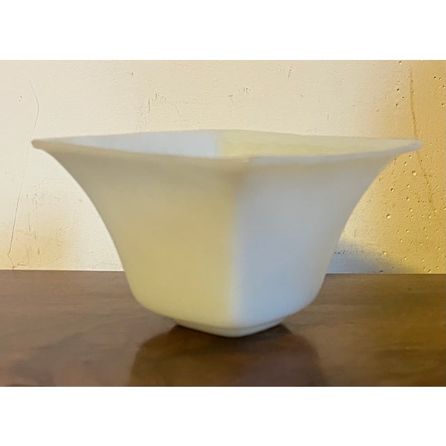 Antique 19th Century Chinese White Peking Glass Square Libation Cup For Sale - Image 9 of 12