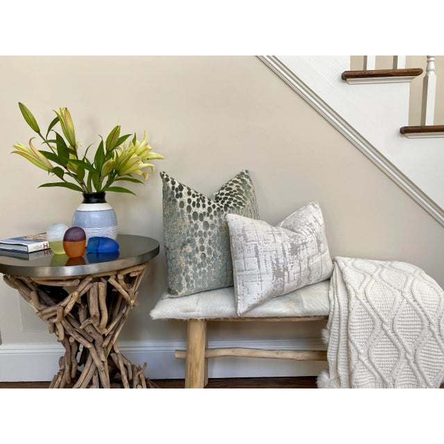 Not Yet Made - Made To Order Sea Glass Velvet Decorative Throw Pillow Cover For Sale - Image 5 of 6