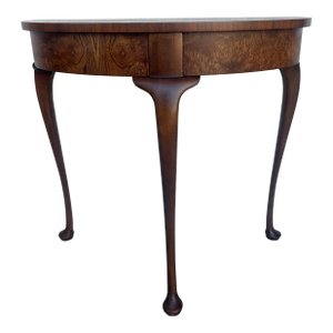 Late 20th Century Baker Furniture Half Round Demi Lune Console Table